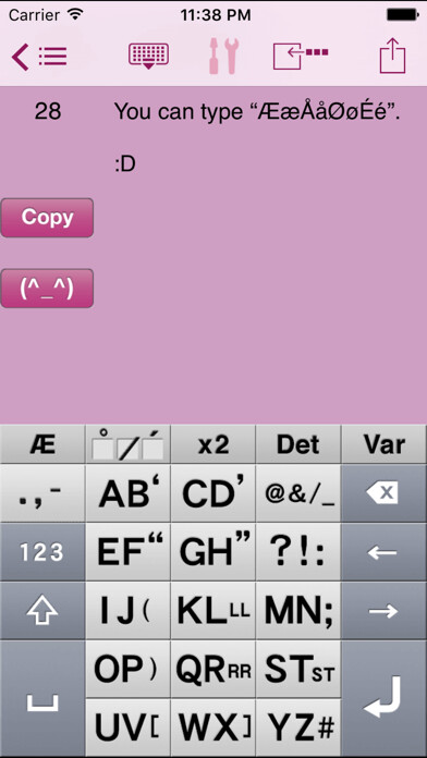 Emulate iPhone app AEI Keyboard Note Danish using MyAndroid Emulate iPhone app AEI Keyboard Note Danish using MyAndroid