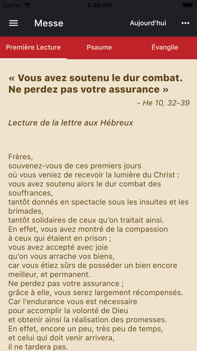 Emulate iPhone app AELF Bible catholique using MyAndroid Emulate iPhone app AELF Bible catholique using MyAndroid