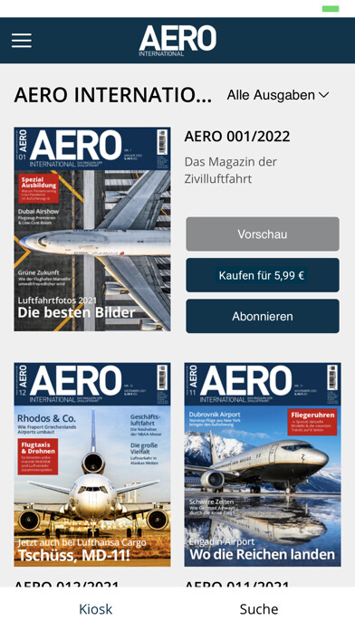 Emulate iPhone app AERO INTERNATIONAL using MyAndroid