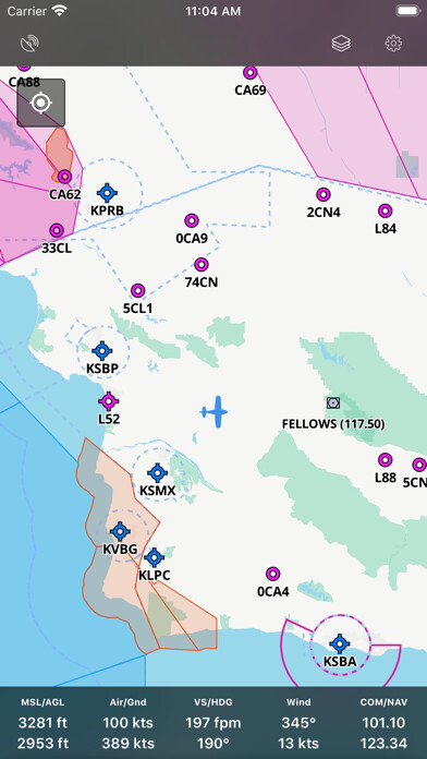 Emulate iPhone app AeroNavMap using MyAndroid