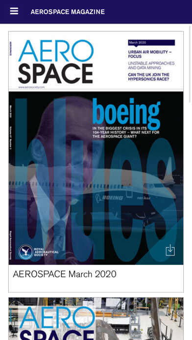Emulate iPhone app AEROSPACE magazine using MyAndroid