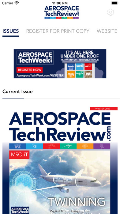 Emulate iPhone app Aerospace Tech Review using MyAndroid