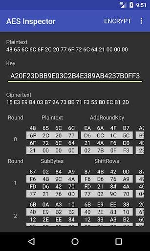 Run android online APK AES Inspector - Block Cipher Tool from MyAndroid or emulate AES Inspector - Block Cipher Tool using MyAndroid Run android online APK AES Inspector - Block Cipher Tool from MyAndroid or emulate AES Inspector - Block Cipher Tool using MyAndroid