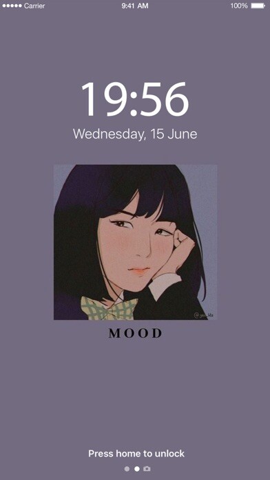 Emulate iPhone app Aestethic Wallpaper using MyAndroid
