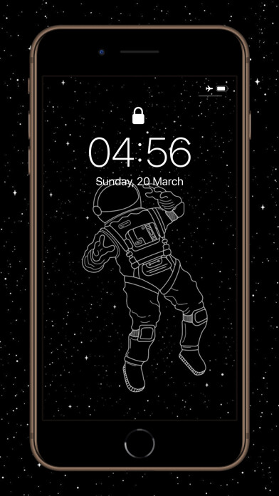 Emulate iPhone app Aesthetic Black Wallpapers using MyAndroid