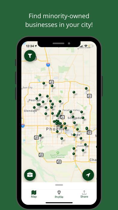 Emulate iPhone app Afe: Minority-Owned Businesses using MyAndroid