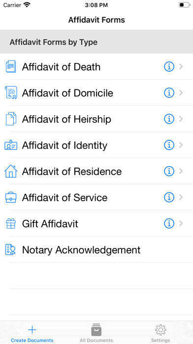Emulate iPhone app Affidavit Forms using MyAndroid Emulate iPhone app Affidavit Forms using MyAndroid