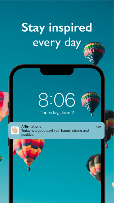 Emulate iPhone app Affirmations - Daily Self-Love using MyAndroid