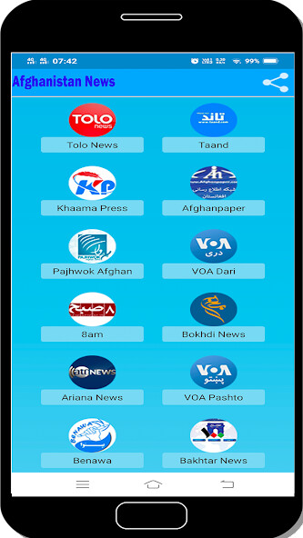 Emulate Android APK Afghanistan Newspapers