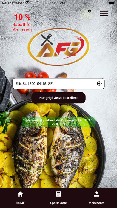 Emulate iPhone app AFG Lieferservice using MyAndroid Emulate iPhone app AFG Lieferservice using MyAndroid