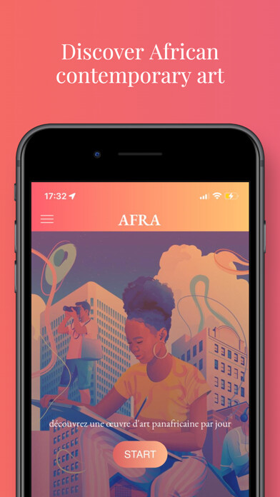 Emulate iPhone app AFRA - Discover Panafrican Art using MyAndroid