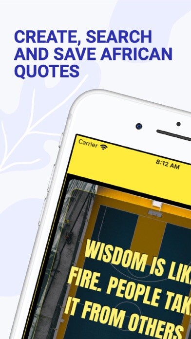 Emulate iPhone app African Proverbs using MyAndroid