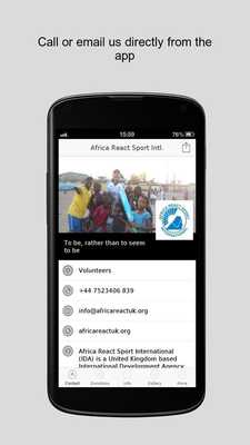Emulate Android APK Africa React Sport Int