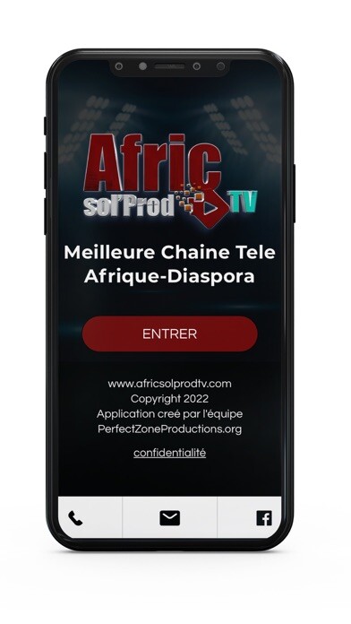 Emulate iPhone app AfricsolProd TV using MyAndroid