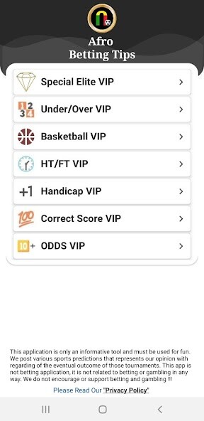 Run android online APK Afro Betting Tips(VIP Betting) from MyAndroid or emulate Afro Betting Tips(VIP Betting) using MyAndroid