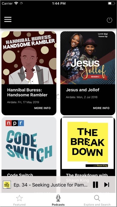 Emulate iPhone app Afrocast using MyAndroid