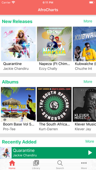 Emulate iPhone app AfroCharts using MyAndroid