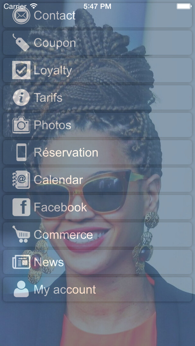 Emulate iPhone app Afro cosmetique fantasia using MyAndroid Emulate iPhone app Afro cosmetique fantasia using MyAndroid
