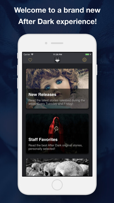Emulate iPhone app After Dark - Creepy Stories using MyAndroid