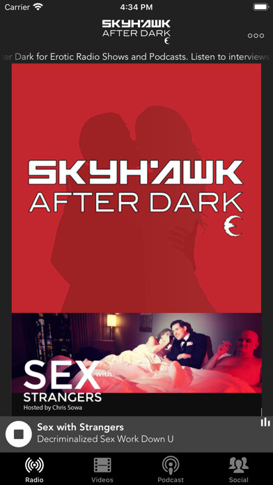Emulate iPhone app After Dark Radio using MyAndroid