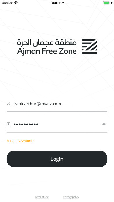 Emulate iPhone app AFZ Customer App using MyAndroid
