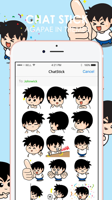 Emulate iPhone app AGAPAE Stickers for iMessage Free using MyAndroid Emulate iPhone app AGAPAE Stickers for iMessage Free using MyAndroid