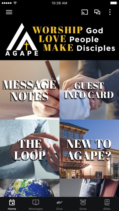 Emulate iPhone app Agape Baptist Scottsboro using MyAndroid Emulate iPhone app Agape Baptist Scottsboro using MyAndroid
