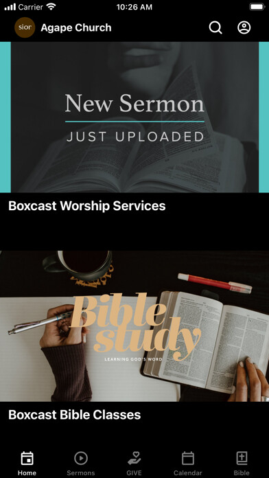 Emulate iPhone app Agape Church using MyAndroid Emulate iPhone app Agape Church using MyAndroid
