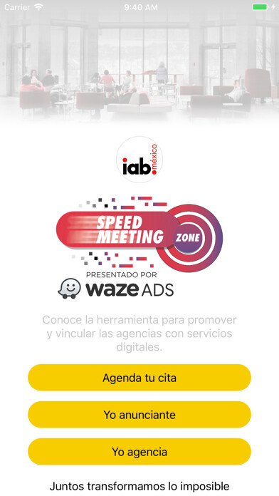 Emulate iPhone app Agencias IABMx using MyAndroid