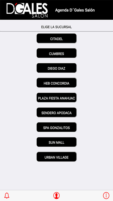 Emulate iPhone app Agenda DGales Salon using MyAndroid
