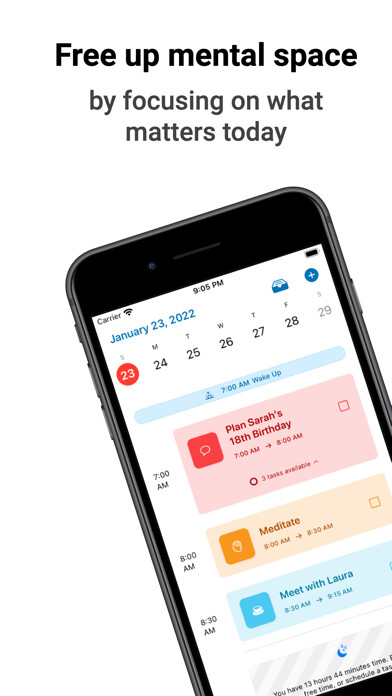 Emulate iPhone app Agenda Planner - TaskFox using MyAndroid