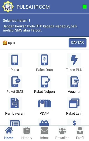 Run android online APK Agen Pulsa, Paket Data, Telp, SMS, Token PLN, PPOB from MyAndroid or emulate Agen Pulsa, Paket Data, Telp, SMS, Token PLN, PPOB using MyAndroid