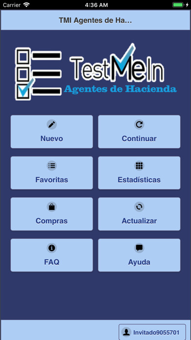 Emulate iPhone app Agentes de Hacienda Test Me In using MyAndroid