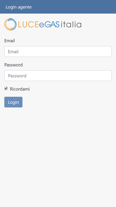 Emulate iPhone app Agenti Luce e Gas Italia using MyAndroid