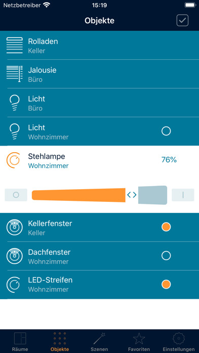 Emulate iPhone app AGFEO SmartHome using MyAndroid