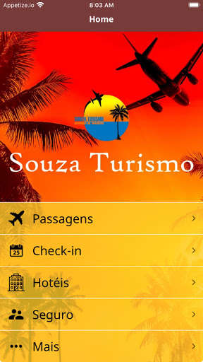 Run android online APK Agência de Viagens Souza Turismo LTDA from MyAndroid or emulate Agência de Viagens Souza Turismo LTDA using MyAndroid Run android online APK Agência de Viagens Souza Turismo LTDA from MyAndroid or emulate Agência de Viagens Souza Turismo LTDA using MyAndroid