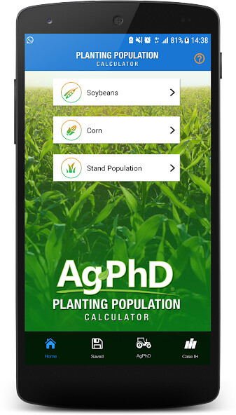 Emulate Android APK Ag PhD Planting Population Calculator