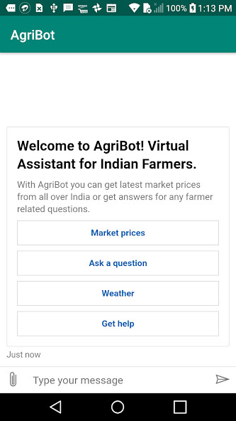 Run android online APK AgriBot - Virtual Assistant for Farmers from MyAndroid or emulate AgriBot - Virtual Assistant for Farmers using MyAndroid Run android online APK AgriBot - Virtual Assistant for Farmers from MyAndroid or emulate AgriBot - Virtual Assistant for Farmers using MyAndroid