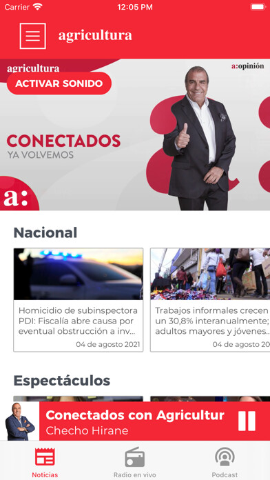 Emulate iPhone app Agricultura using MyAndroid