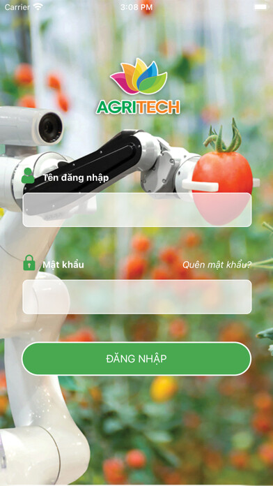 Emulate iPhone app AgriTech-Chuỗi nông nghiệp số using MyAndroid