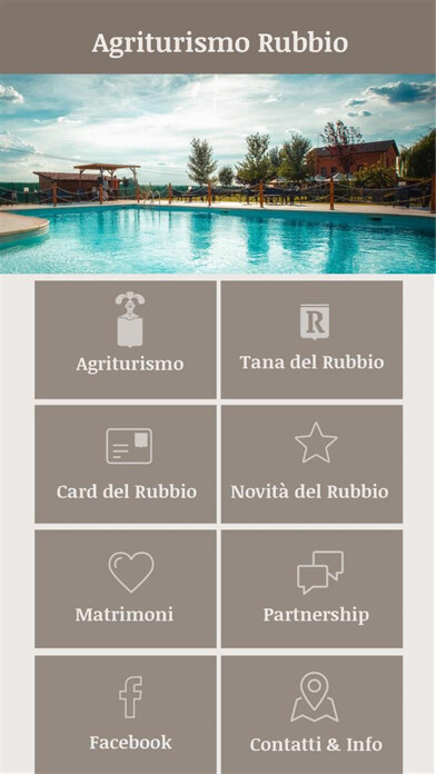Emulate iPhone app Agriturismo Rubbio using MyAndroid