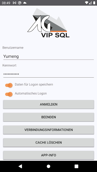 Emulate iPhone app AG-VIP mobile using MyAndroid