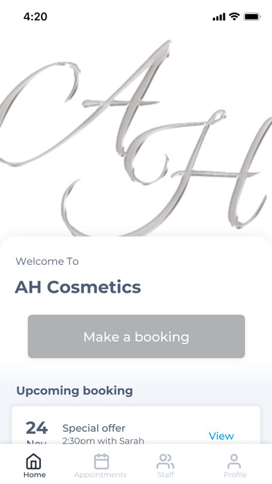 Emulate iPhone app AH Cosmetics using MyAndroid Emulate iPhone app AH Cosmetics using MyAndroid