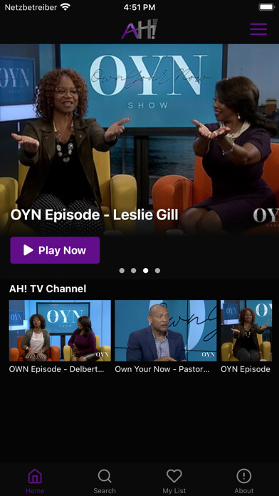 Emulate iPhone app AH! TV using MyAndroid Emulate iPhone app AH! TV using MyAndroid
