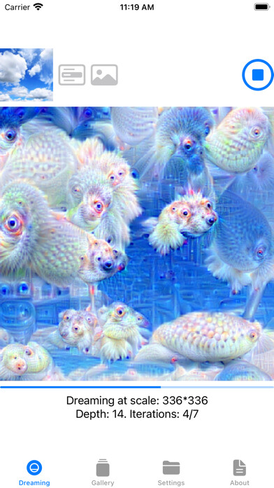 Emulate iPhone app AI Deep Dream using MyAndroid