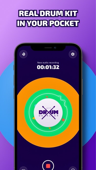 Emulate iPhone app AI Drums: Play Real Drum Music using MyAndroid
