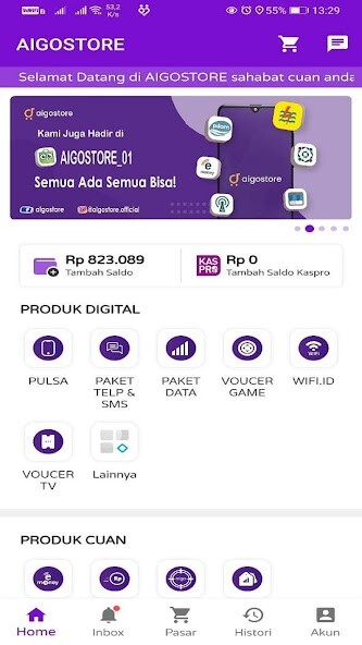 Run android online APK AIGOSTORE from MyAndroid or emulate AIGOSTORE using MyAndroid