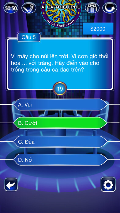 Emulate iPhone app Ai Là Triệu Phú VTV3 using MyAndroid