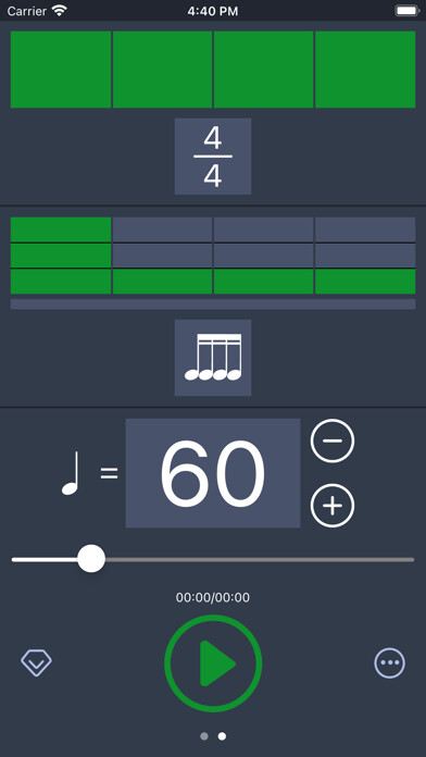 Emulate iPhone app AI Metronome-piano tempo tool using MyAndroid