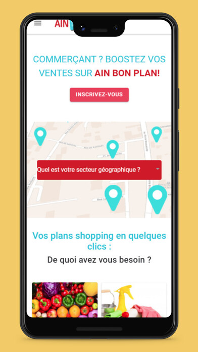 Emulate iPhone app AIN Bon Plan using MyAndroid